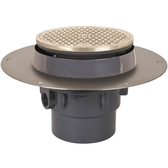 Cleanout Fl Halo 3 Pvc Ss R&s Sqr