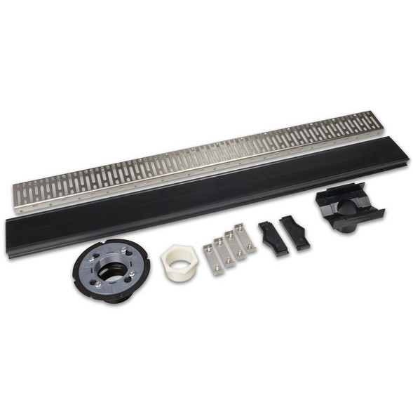 Job-adjustable Abs Tile-in Strainer 72 Ss & Plug