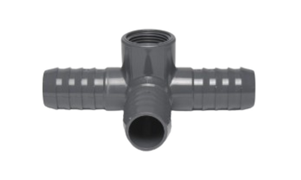 PVC Insert Side Outlet Tee (Insert x Insert x Insert x FIPT)