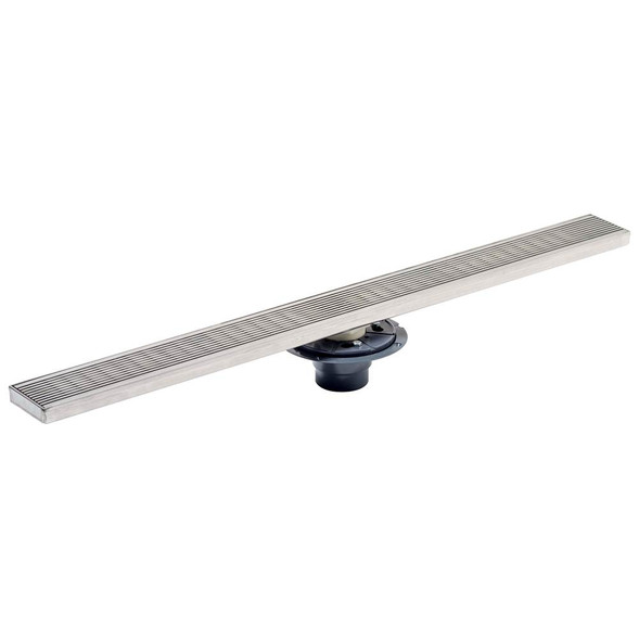 Shower Pan Drain With 30 In Linear Head - Stamped Strainer