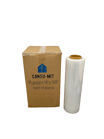80 Gauge Pallet Wrap (18 In. X 1500 Ft.) - 4 Roll Box