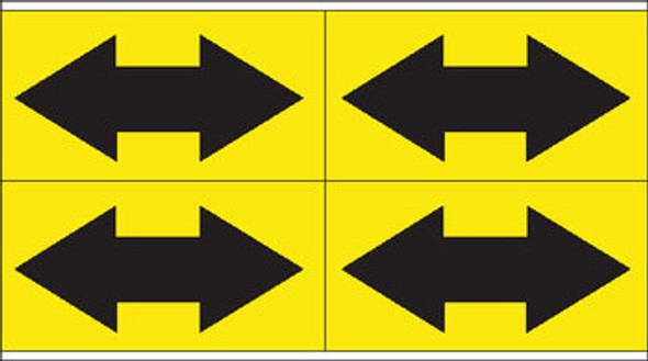 Brady 93242 Self-Adhesive Pipe Marker - Vinyl - Black on Yellow - B-946