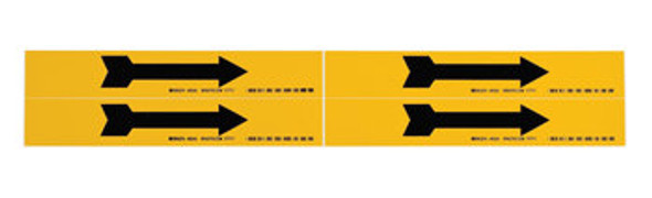 Brady 93242 Self-Adhesive Pipe Marker - Vinyl - Black on Yellow - B-946