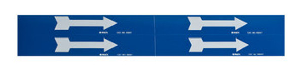 Brady 93247 Self-Adhesive Pipe Marker - Vinyl - White on Blue - B-946
