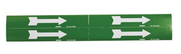 Brady 93257 Self-Adhesive Pipe Marker - Vinyl - White on Green - B-946