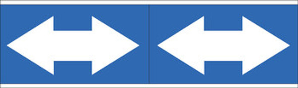 Brady 76509 Self-Adhesive Pipe Marker - Vinyl - White on Blue - B-946