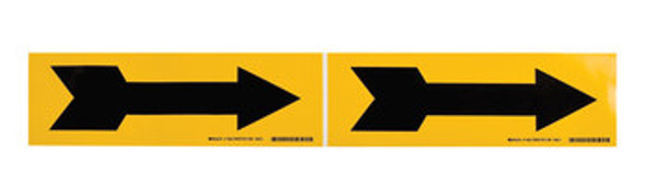 Brady 93390 Self-Adhesive Pipe Marker - Vinyl - Black on Yellow - B-946