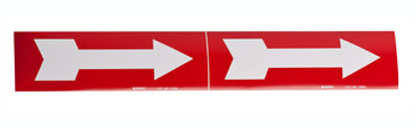 Brady 93394 Self-Adhesive Pipe Marker - Vinyl - White on Red - B-946