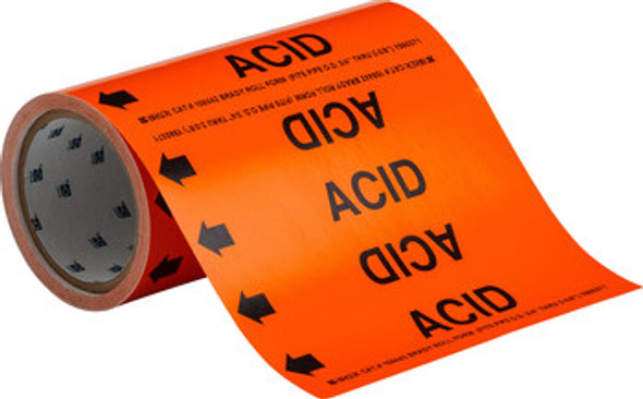 Brady 108442 Self-Adhesive Pipe Marker - Vinyl - Black on Orange - B-946 - 66674