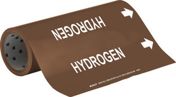 Brady 109326 Self-Adhesive Pipe Marker - Vinyl - White on Brown - B-946 - 67558