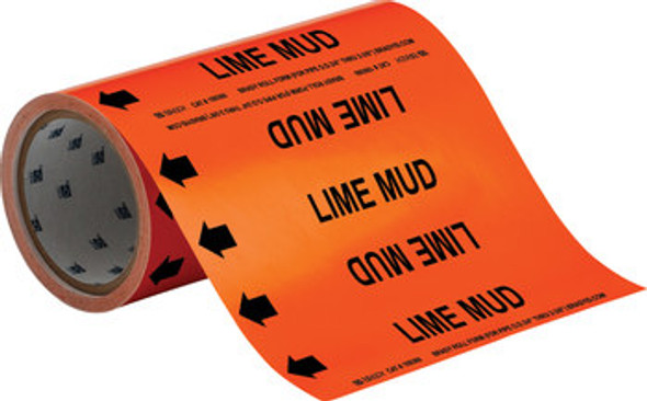 Brady 109360 Self-Adhesive Pipe Marker - Vinyl - Black on Orange - B-946 - 67592