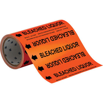 Brady 108520 Self-Adhesive Pipe Marker - Vinyl - Black on Orange - B-946 - 66752