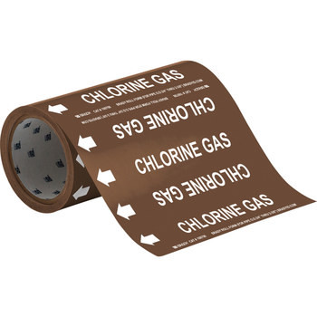 Brady 108798 Self-Adhesive Pipe Marker - Vinyl - White on Brown - B-946 - 67030