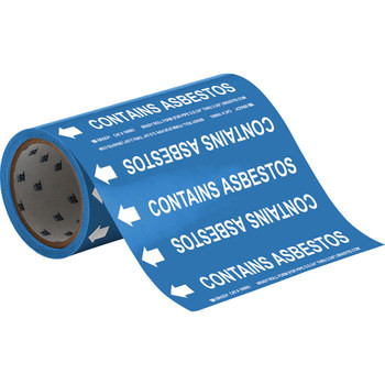Brady 108863 Self-Adhesive Pipe Marker - Vinyl - White on Blue - B-946 - 67095