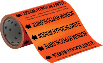 Brady 109681 Self-Adhesive Pipe Marker - Vinyl - Black on Orange - B-946 - 67917