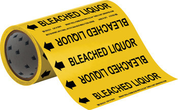 Brady 52641 Self-Adhesive Pipe Marker - Vinyl - Black on Yellow - B-946