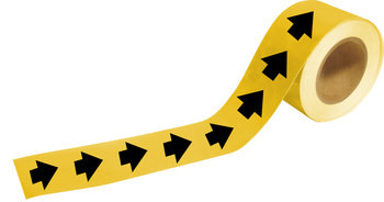 Brady Pipe Markers-To-Go 20487 Self-Adhesive Pipe Marker - Plastic - Yellow - B-736