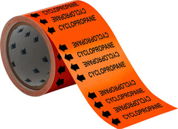 Brady 98499 Self-Adhesive Pipe Marker - Vinyl - Black on Orange - B-946