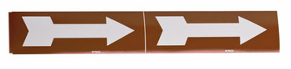 Brady 109931 Self-Adhesive Pipe Marker - Vinyl - White on Brown - B-946 - 68168