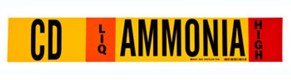 Brady 90441 Self-Adhesive Pipe Marker - Vinyl - Black / Orange / Red / White on Yellow - B-946