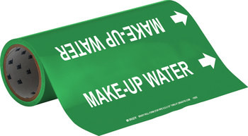 Brady 15552 Self-Adhesive Pipe Marker - Vinyl - White on Green - B-946
