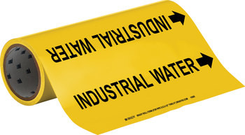 Brady 15585 Self-Adhesive Pipe Marker - Vinyl - Black on Yellow - B-946