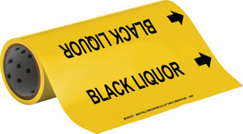 Brady 15503 Self-Adhesive Pipe Marker - Vinyl - Black on Yellow - B-946