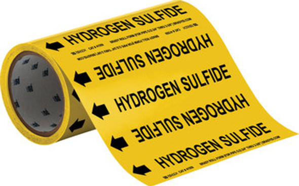 Brady 41559 Self-Adhesive Pipe Marker - Vinyl - Black on Yellow - B-946