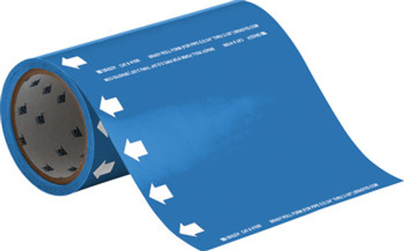 Brady 41598 Self-Adhesive Pipe Marker - Vinyl - Blue - B-946