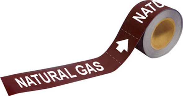 Brady Pipe Markers-To-Go 109490 Self-Adhesive Pipe Marker - Vinyl - White on Brown - B-946 - 67726