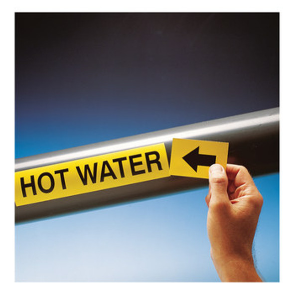 Brady Pipe Markers-To-Go 20447 Self-Adhesive Pipe Marker - Plastic - White on Blue - B-736