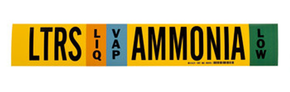 Brady 90415 Self-Adhesive Pipe Marker, 2 1/2 in to 7 7/8 in - Vinyl - Black / Blue / Green / White on Yellow - B-946