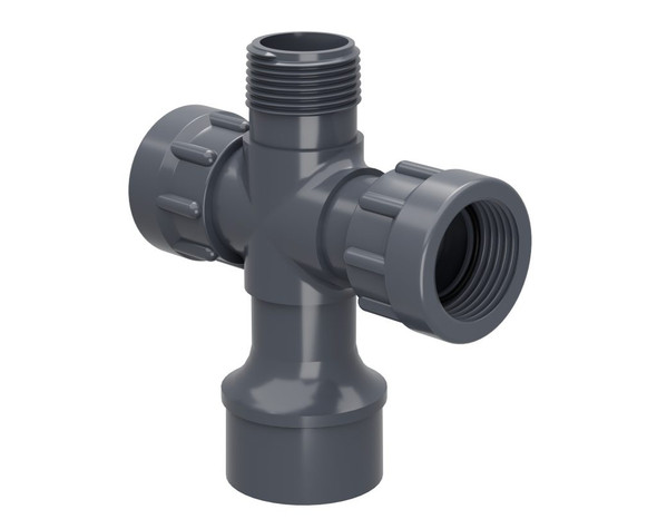 Cross Manifold System (1" Slip x 1" MIPT x 1" Swivel x 1" Swivel)
