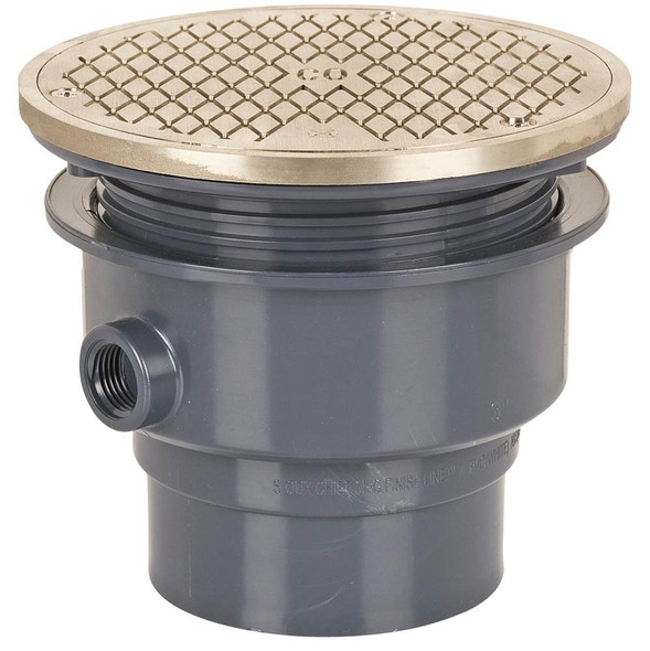 Adj Floor Cleanout 3 Pvc 6nb R&c Rnd