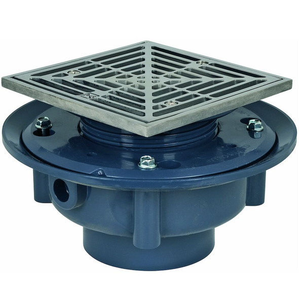 Adj Flashing Drain 3 Pvc 5pss R&s Sq