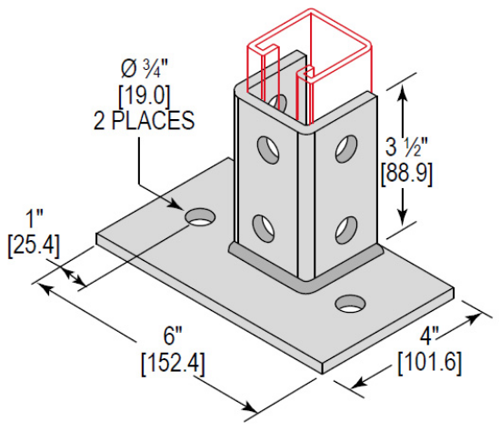 Post Base - PBS2H350FLEG