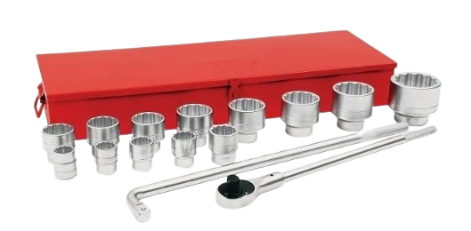 Urrea 1" Drive Socket Set 16pc SAE w/ Accessories