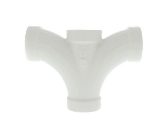 PVC DWV Double Fixture Fitting