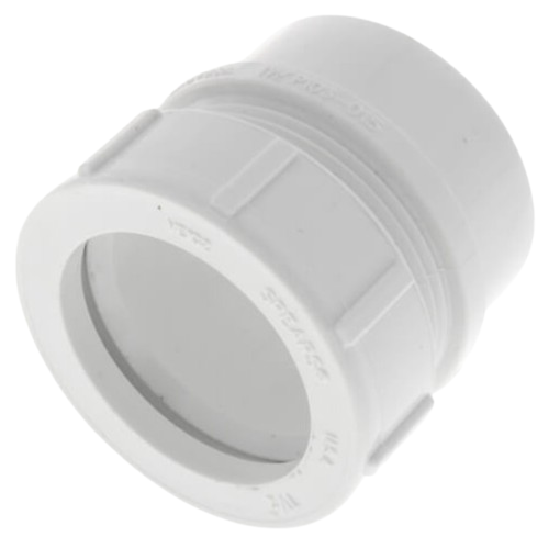 1-1/2" PVC DWV Male Trap Adapter w/ Plastic Nut and Washer (SPG x SLIP)