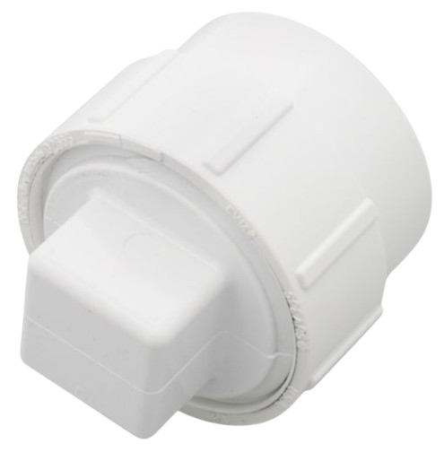 PVC DWV Fitting Cleanout Adapter w/ Plug (SPG x FPT)