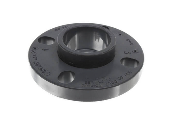 Schedule 80 CPVC Van Stone Flange w/ Plastic Ring (Socket x Multi Bolt)