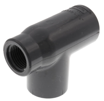 Schedule 80 PVC Reducing Tee (Socket x FPT x Socket)