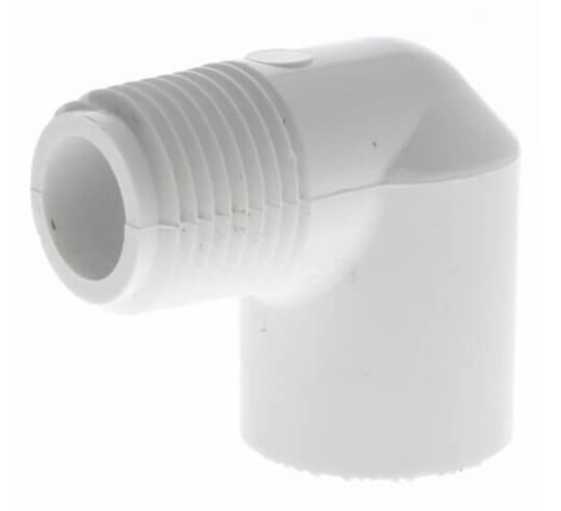 Schedule 40 PVC 90° Street Elbow (MPT x SOC)