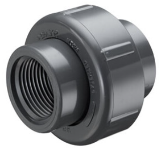 Schedule 80 PVC FKM Union 2000 (SOC x FPT)