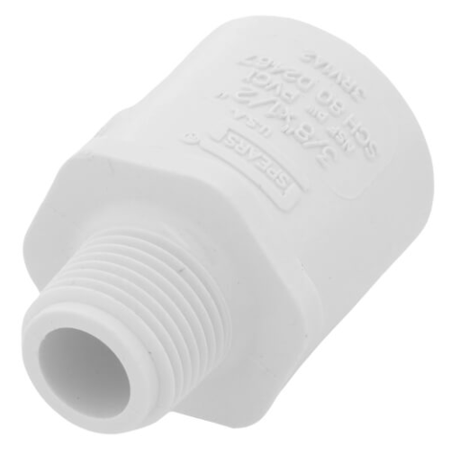 Schedule 40 PVC Reducing Male Adapter (MPT x SOC)