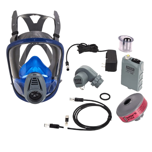 MSA OptimAir 10034150 Powered Air Purifying Respirator w/ Med Advantage 3100 Facepiece