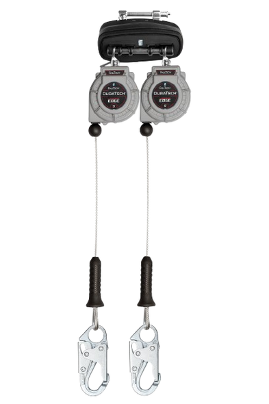 FallTech 9" Twin Leading Edge Cable SRL w/ Steel Snap Hooks