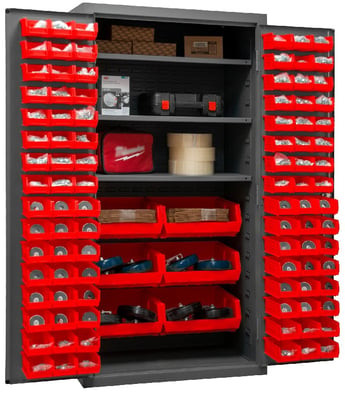16 Gauge Cabinets With Hook-On-Bins® And Shelves - H2501-BDLP-102-3S-1795