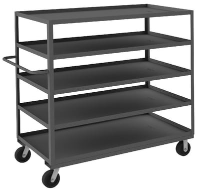 2 / 3 / 4 / 5 Shelf Stock Carts - HRSC-3060-5-3K-95