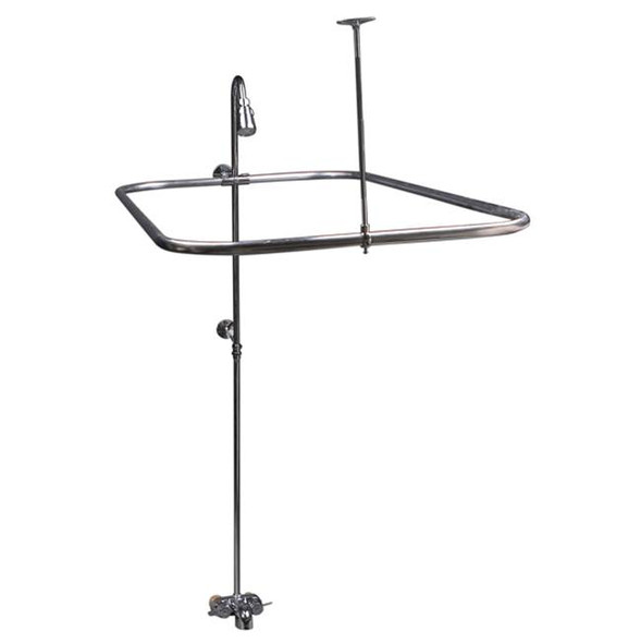 Add On Shower, Bath Cock Type Chrome W/curtain Ring